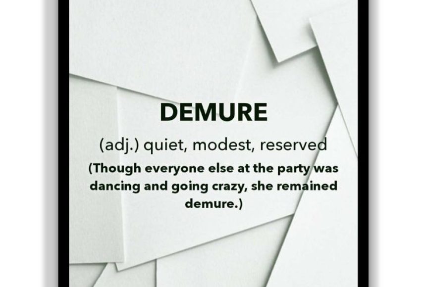 MAKSUD DEMURE - DEMURE MEANING - PERSOALAN MY