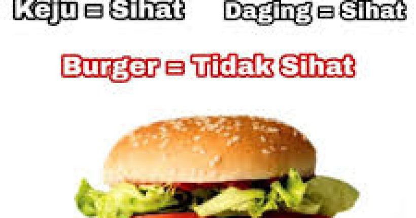 Burger Makanan Lengkap Piramid Makanan, Namun Tidak Sihat